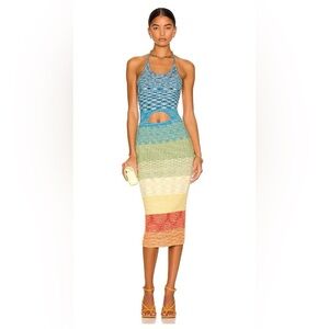 Staud Edesia Midi Dress Size S